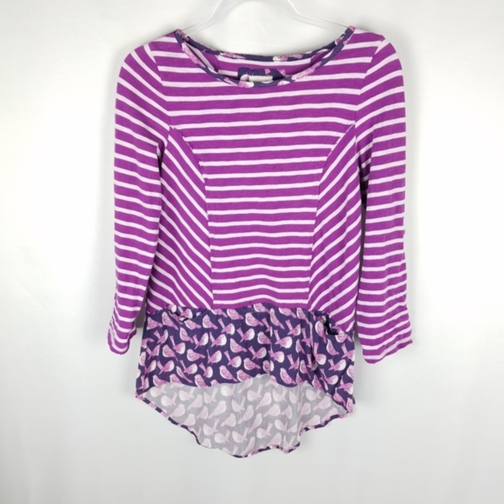 Postcard top‎ anthro hi-low striped size Small